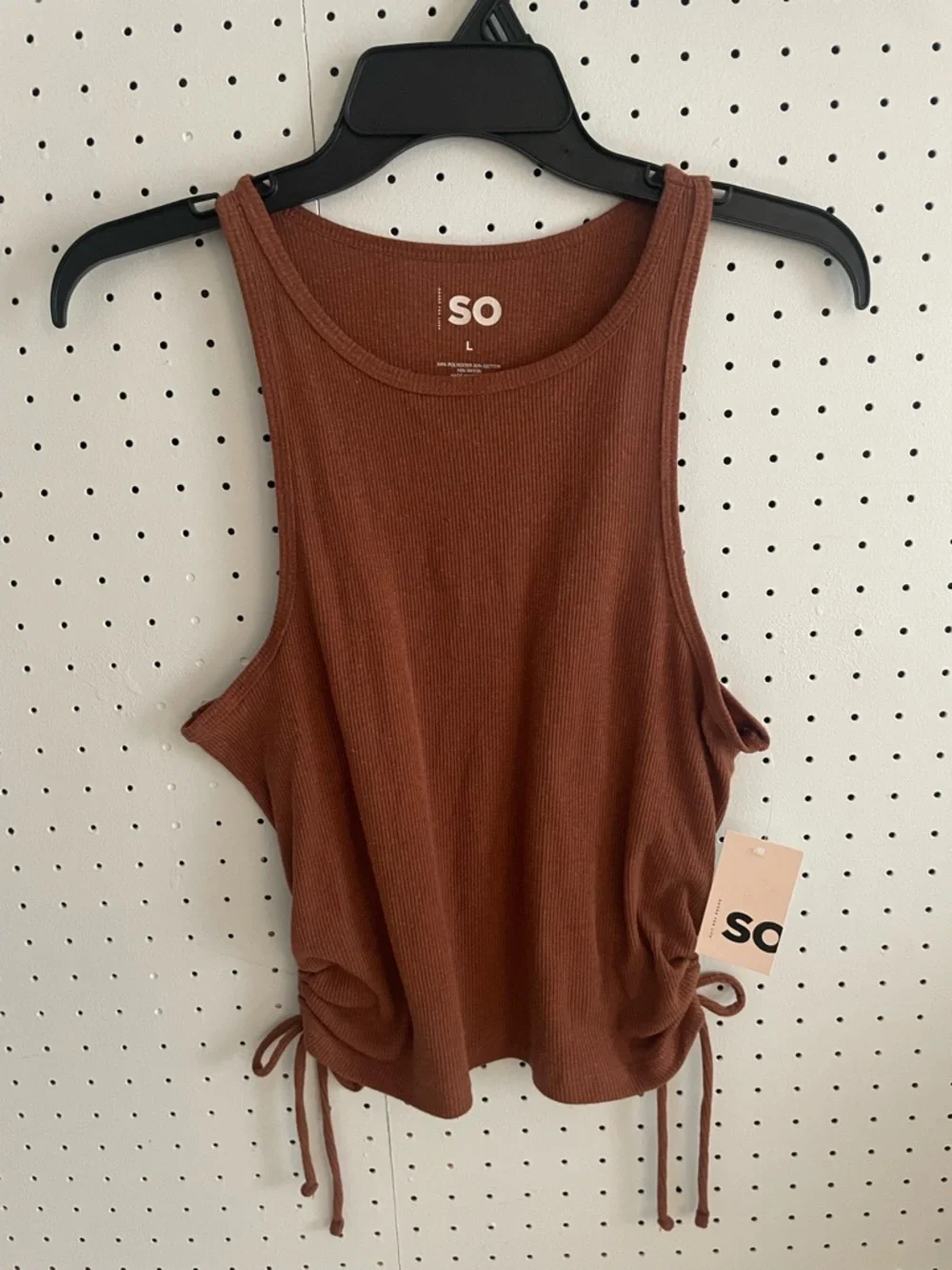 Kohl's SO Ribbed Tank Top in Rust - Picture 1 of 5
